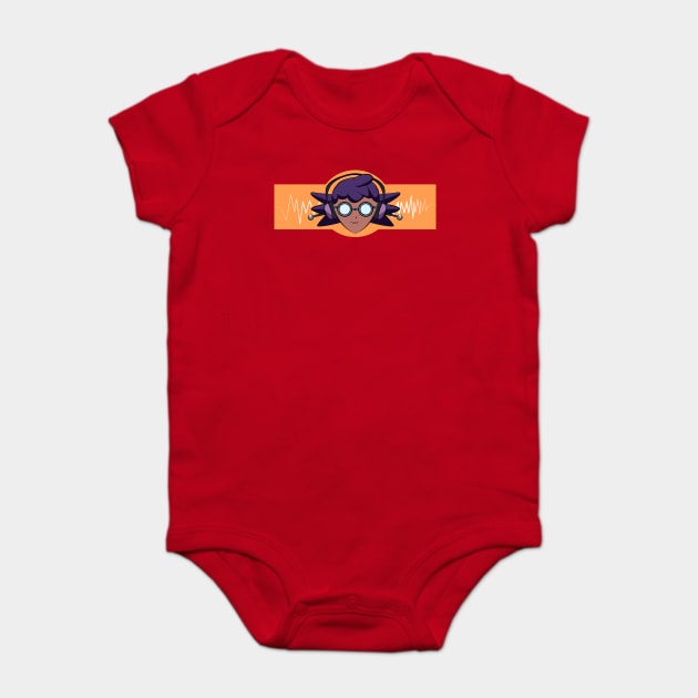 HEADPHONES GIRL Baby Bodysuit by droidmonkey